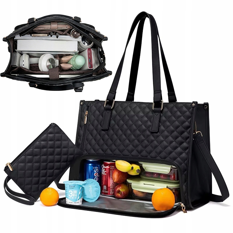 2w1 Torba Na Laptopa 15,6 Cali Termiczna Lunch Box Do Pracy Na Piknik