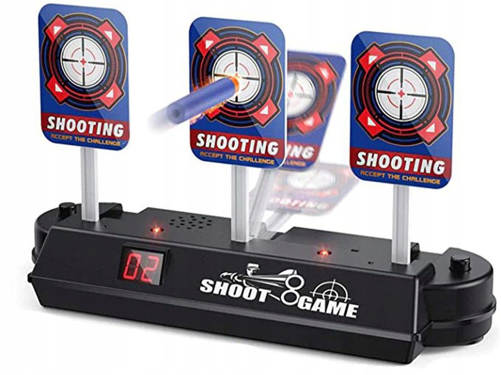 TARCZA ELEKTRONICZNA 3 CELE DO NERF STRZELNICA