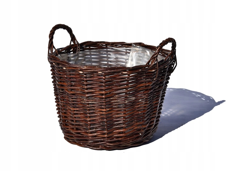 Doniczka wiklinowa na Kwiaty Osłonka Donica FI 22 Kolor beżowy