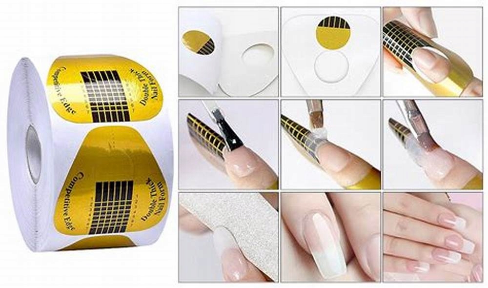 Szablon Formy Do Przedłużania Paznokci Manicure Żelu ZŁOTE 500 szt. Liczba sztuk 500 szt.