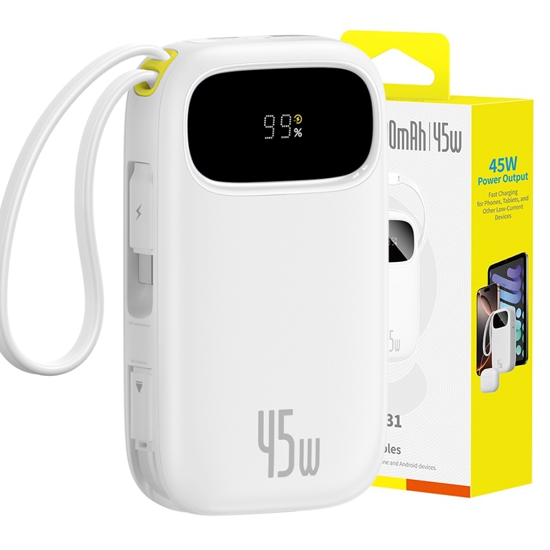 Baseus Rychlá Power Banka 20000MAH Pd 45W Usb-c Lightning Silný Bezpečný