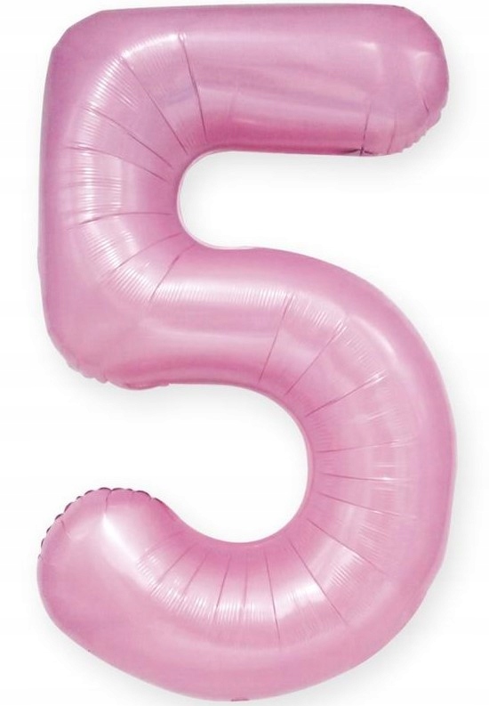 

Balon foliowy Cyfra 5 Różowy Duży 100cm