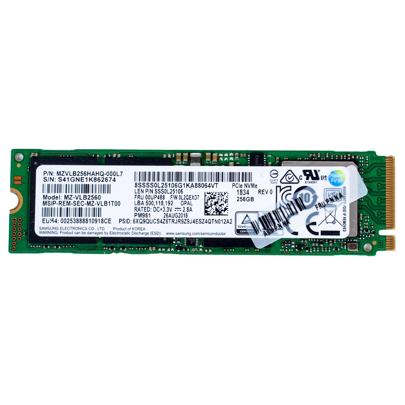 Dysk twardy Samsung 256 GB PCIe SSD M2 2280