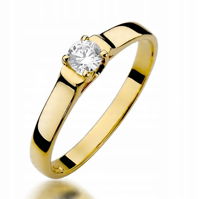 

Pierścionek Złoty Z Brylantem 0,18ct