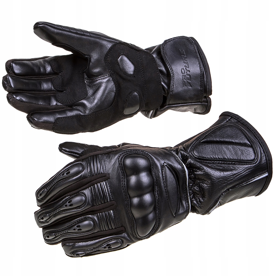 DAMSKIE MOCNE RĘKAWICE MOTOCYKLOWE SKÓRA 2XL