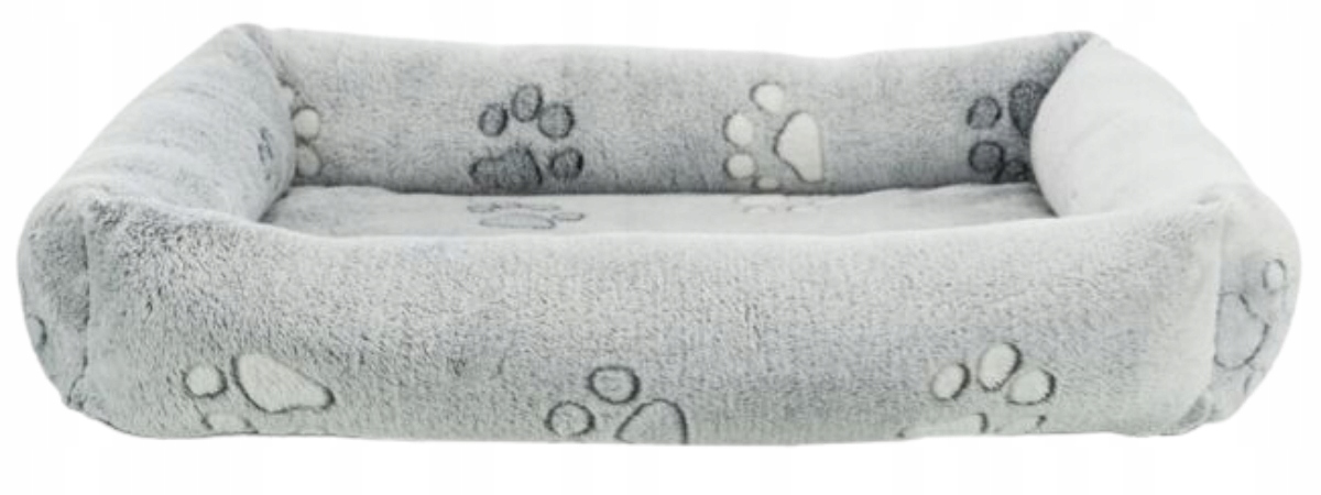 Levně Trixie Pelíšek pro psa 60 cm světle šedé s tlapkami