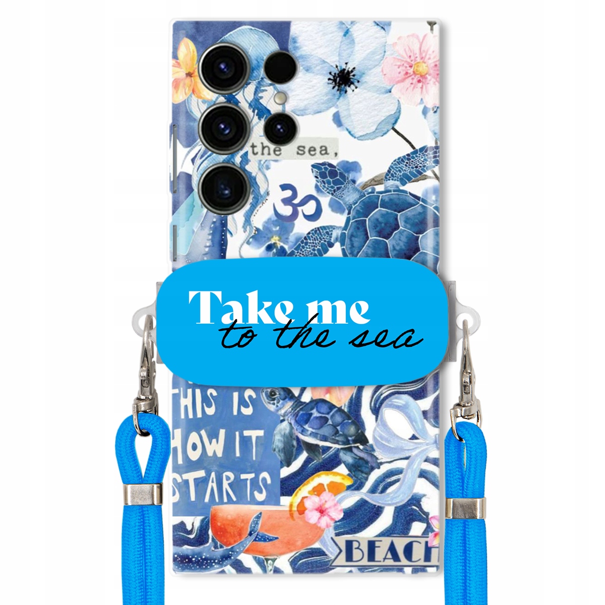 Puzdro pre Samsung S24 Ultra Premium Vodítko Blue Držiak Take Me To The Sea