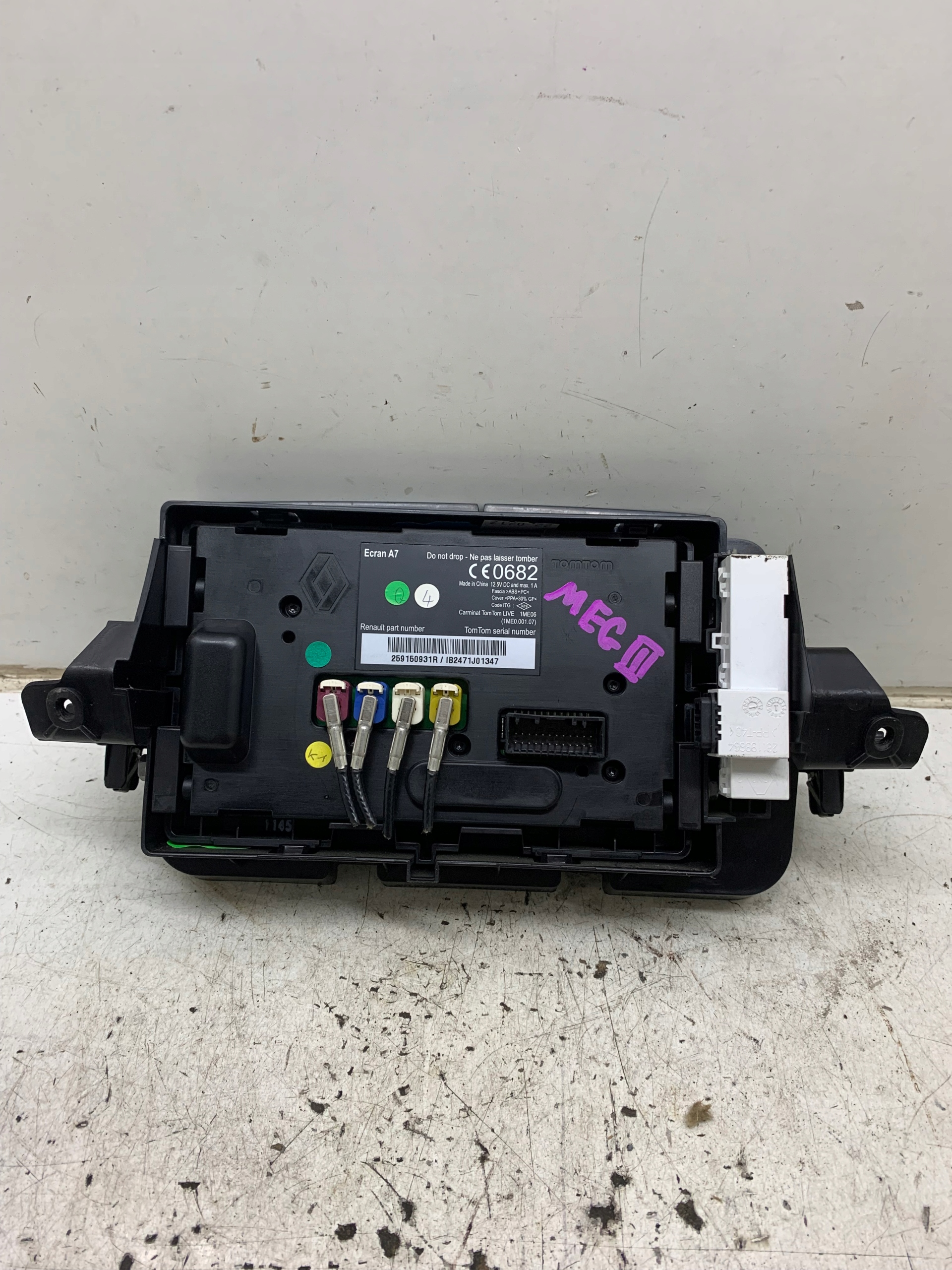 display RADIA navigation devices 259150931R RENAULT MEGANE III COUPE