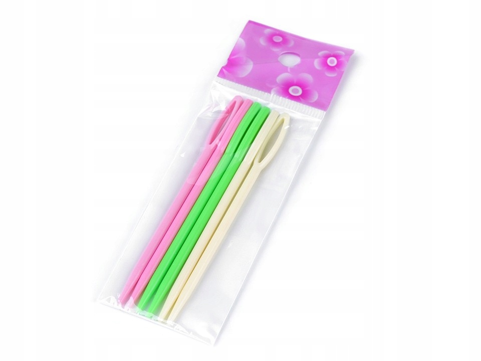 Igły Plastikowe 90 mm bezpieczne dla dzieci 6 szt