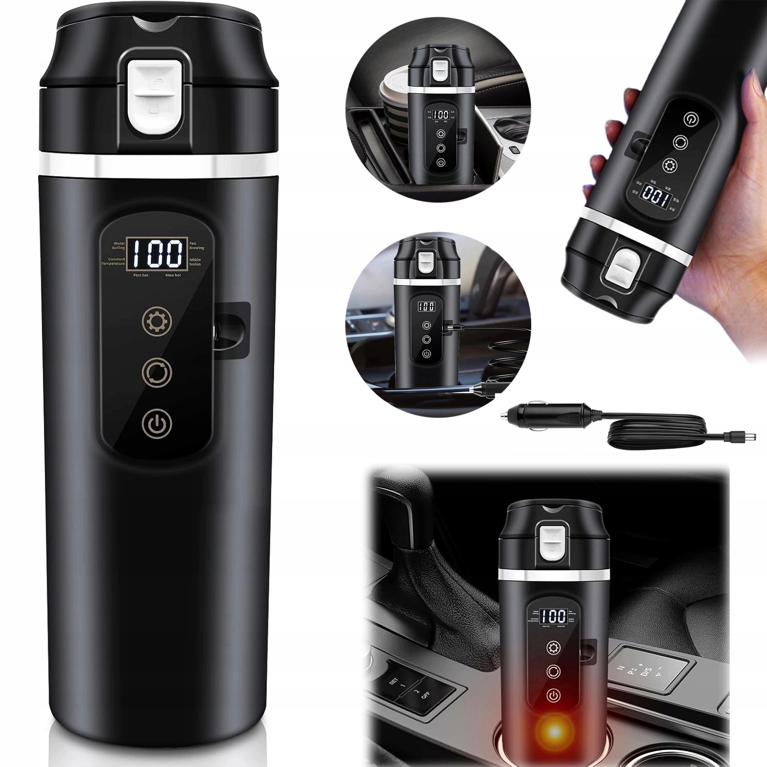 Cestovní Hrnek Elektrický Vyhřívací Hrnek Do Auta 24V/12V 500ML Mini