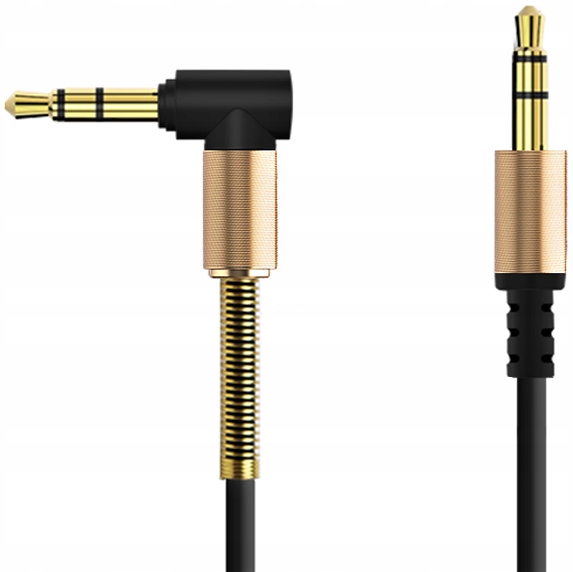 

Kabel Stereo Mini Jack 3,5MM Kątowy Veggieg Aux 1m