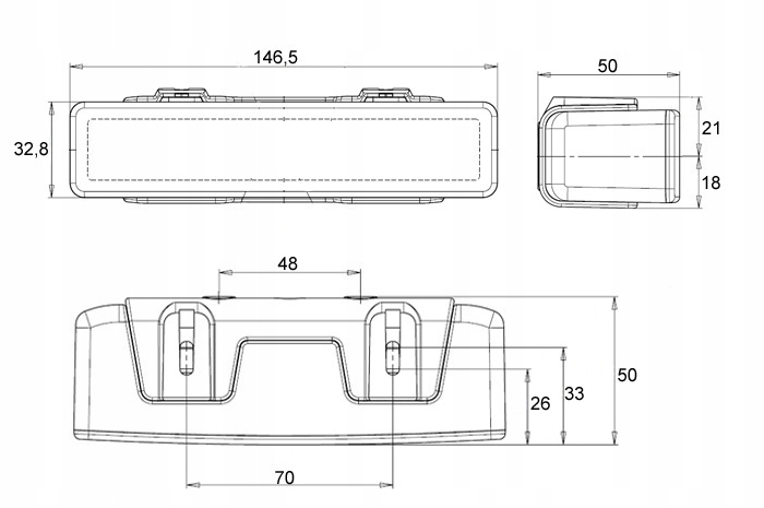748 - Светодиодные задние противотуманные фары W99