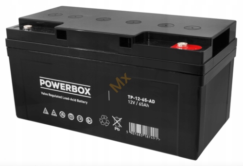 Akumulator Powerbox TP-12-65-AD Agm Vrla Zasilanie Awaryjne