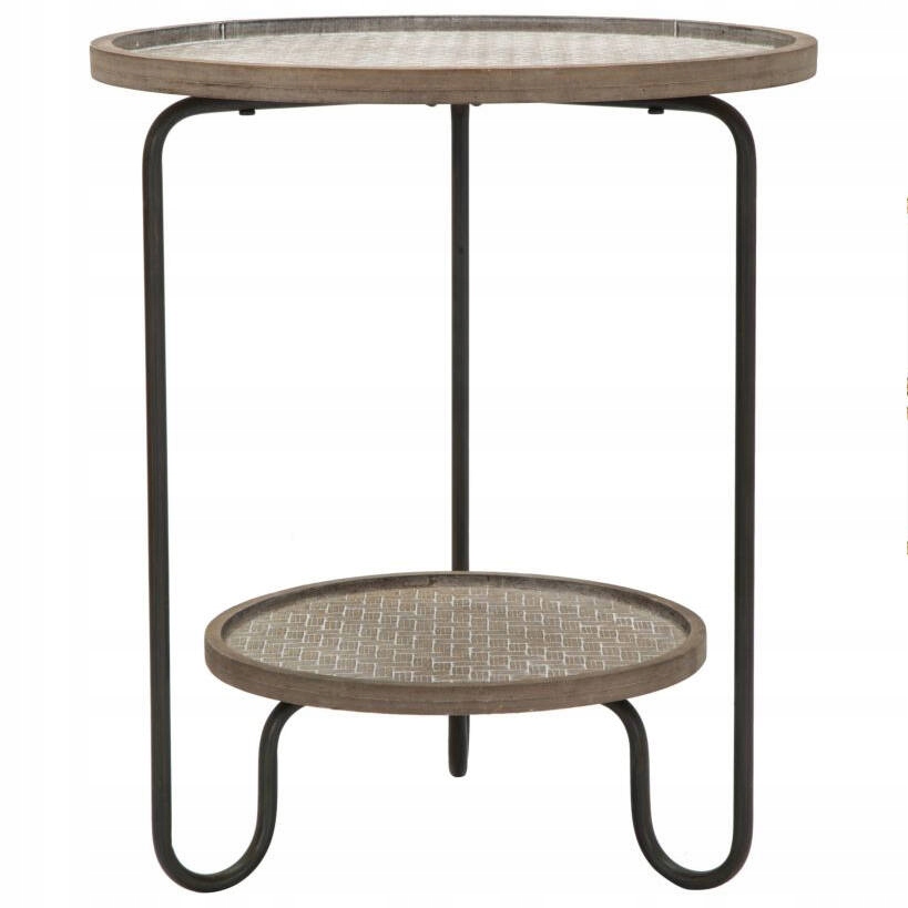 Konferenčný Stolík, Dvojúrovňový, S Poličkou, Ø 48 cm, Stabilný, Mauro Feretti