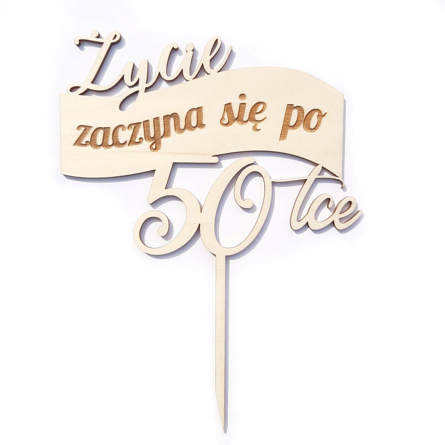 

Życie zaczyna się po 50 urodziny topper urodzinowy