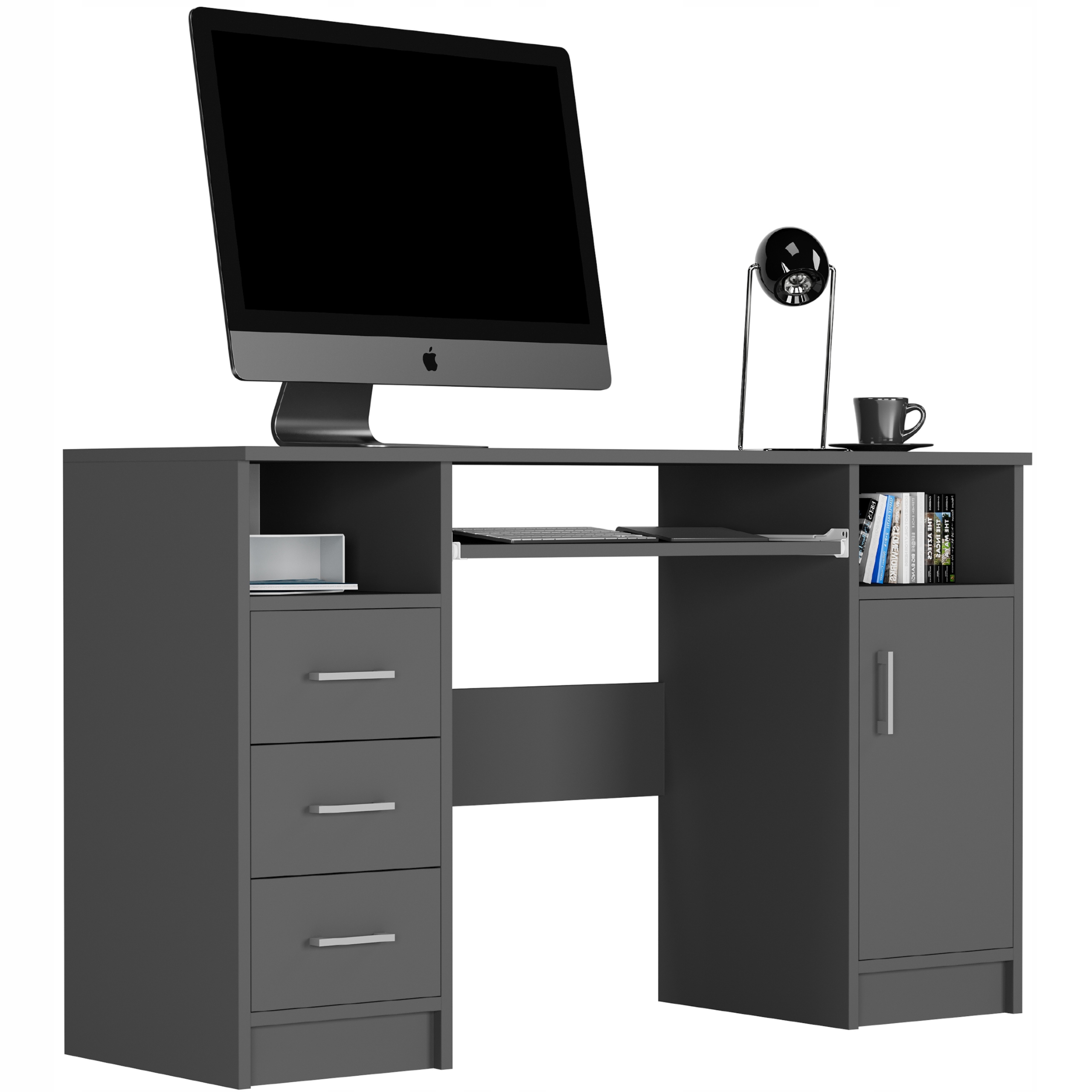 Biurko komputerowe stolik 124cm sonoma N-11 ANTRACYT