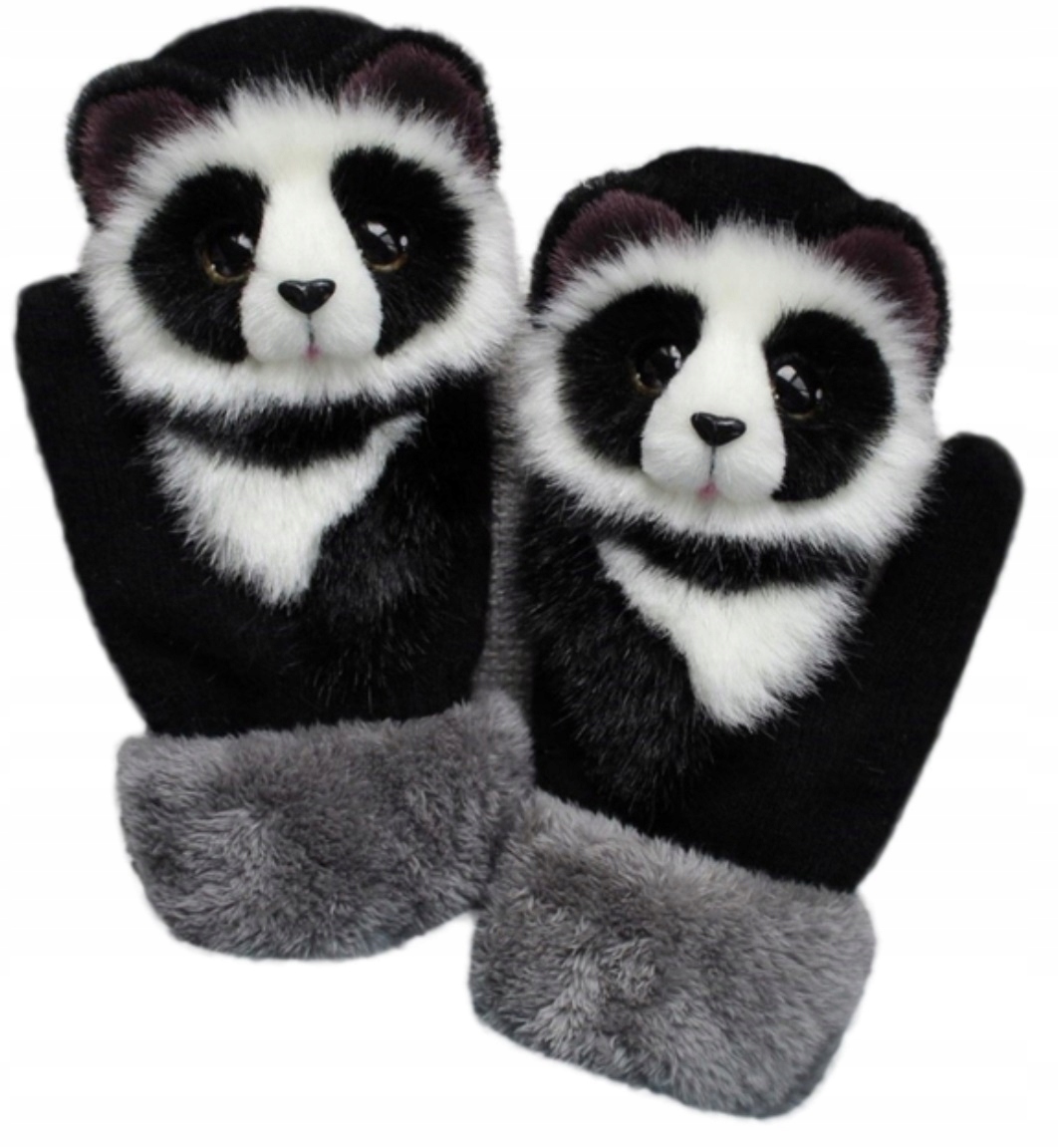 Rukavice Zvířátka Nejkrásnější Ručně Vyrobené Teplé Roztomilé Panda