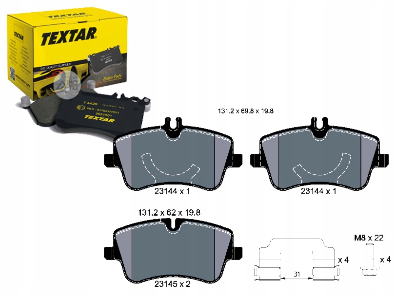 Sada Brzdových Destiček Textar A00 34205920 0