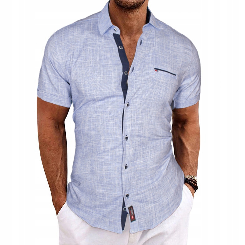 Košile Elegantní bavlněná s límečkem Vypasovaná Slim Prodyšná