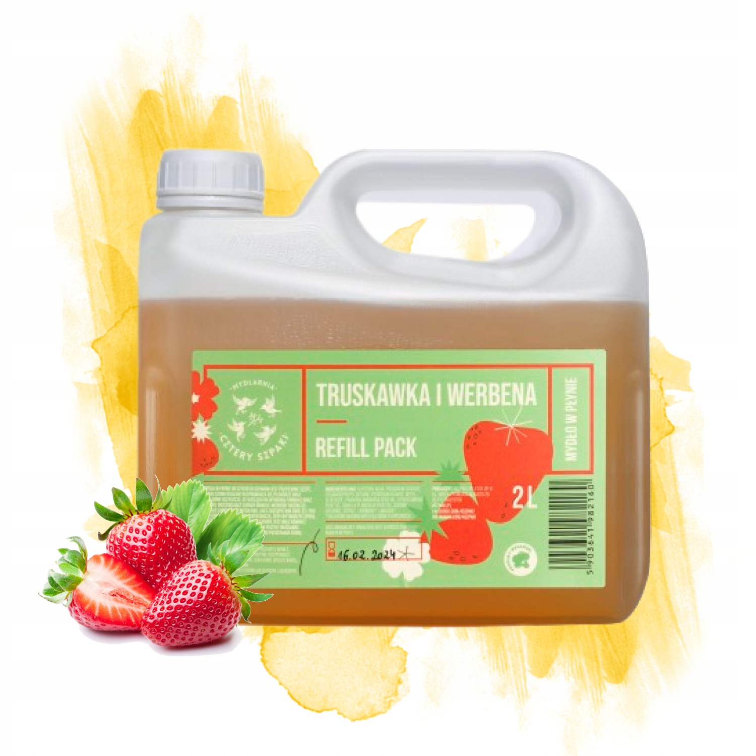 Cztery Špačci Tekuté mýdlo Refill Jahoda a Verbena 2000 ml