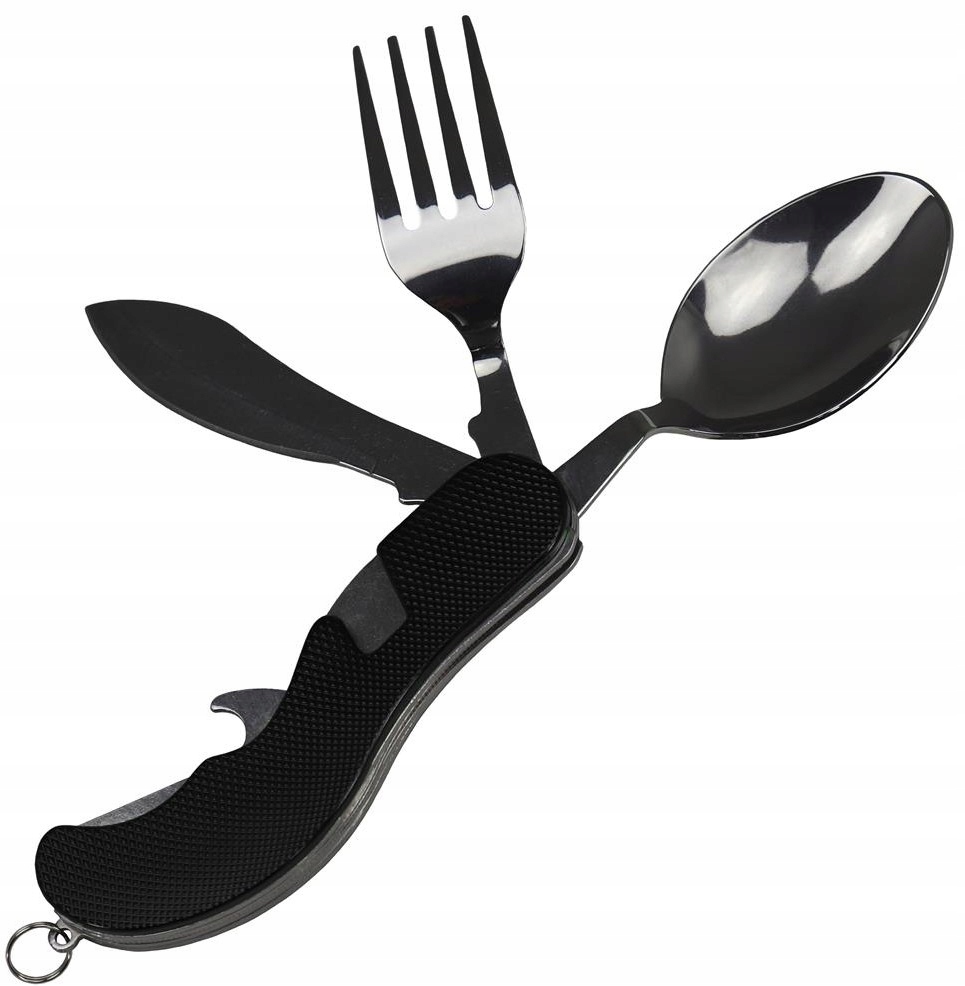 Niezbędnik Wojskowy Turystyczny Łyżka Widelec ST4 Ze Stali Nierdzewnej 420