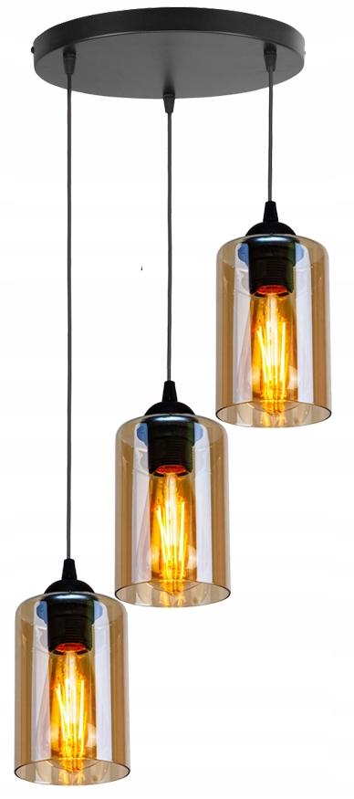 Černé závěsné svítidlo 3XE27 Bistro Candellux