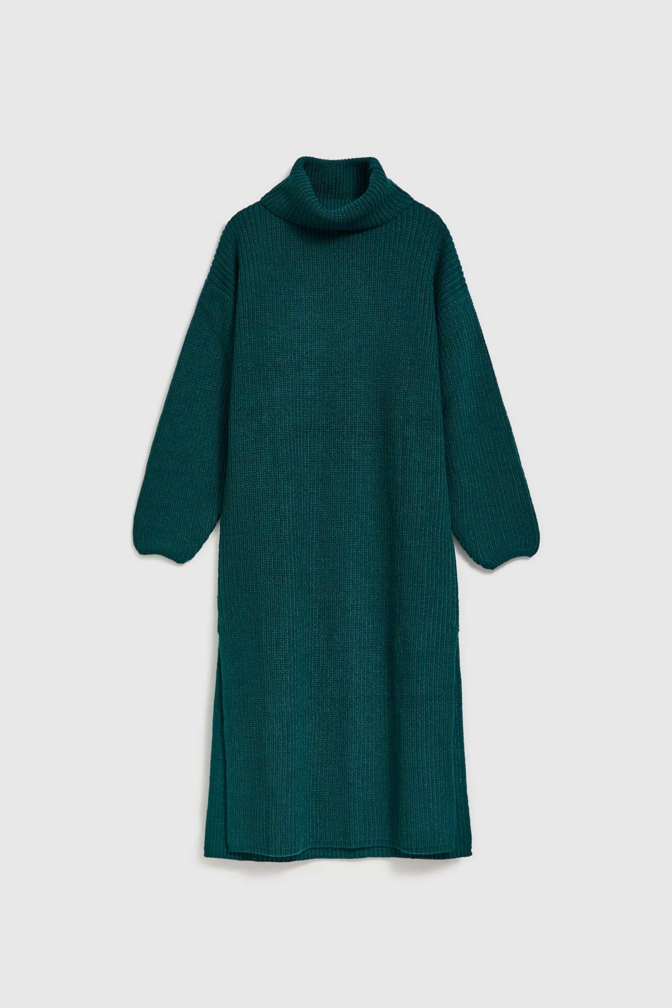 Swetrowa sukienka z golfem XS od MOODO Rękaw długi rękaw