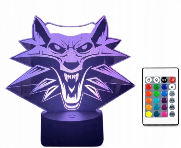 

Lampa 3D Led Witcher Geralt Wiedżmin Kolor Pilot