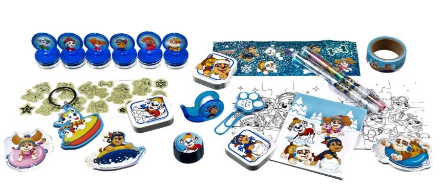 Адвент-календарь Paw Patrol, 24 сюрприза: канцелярия, пазлы, светящиеся наклейки, от 3 лет — фото 2
