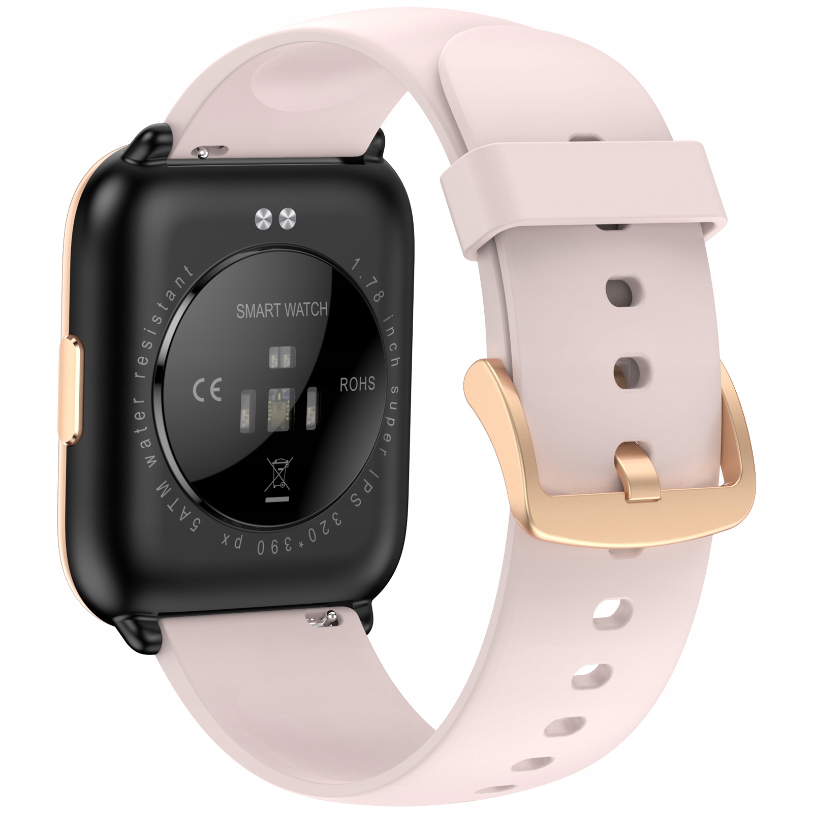 SMARTWATCH ZEGAREK DAMSKI POLSKIE MENU WODOODPORNY SMS FB + 2 PASKI GRATIS Kształt koperty prostokątna