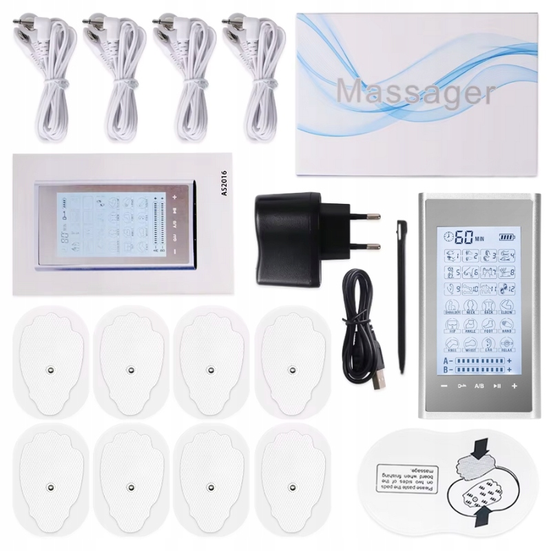Elektrostymulator Tens Ems Masażer Elektrody 24 Programy Zestaw