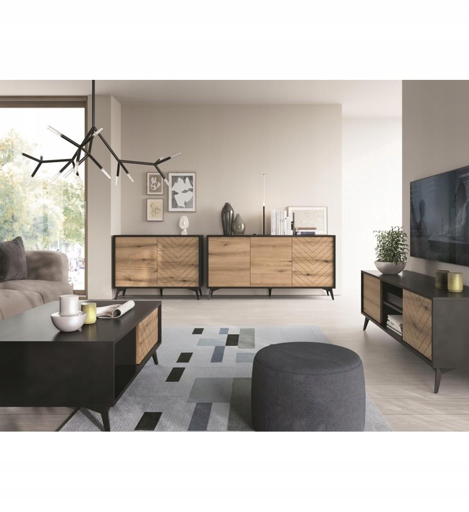 Stolik kawowy DIAMOND z szufladami jodełka Kolekcja DIAMOND