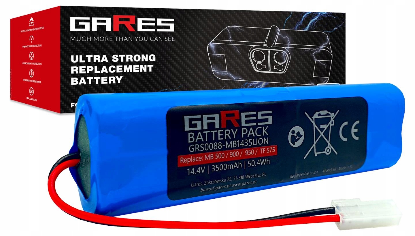 Akumulátor Gares pro Moneual Mbot 950 14,4 V 3,5 Ah