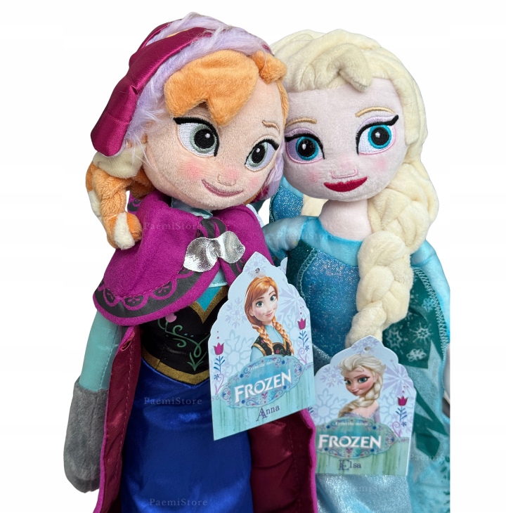 2x ELSA PLÜSS KABALAFIGURA + ANNA FROZEN JÉGVARÁZS 2 db HERCEGNŐ 40cm
