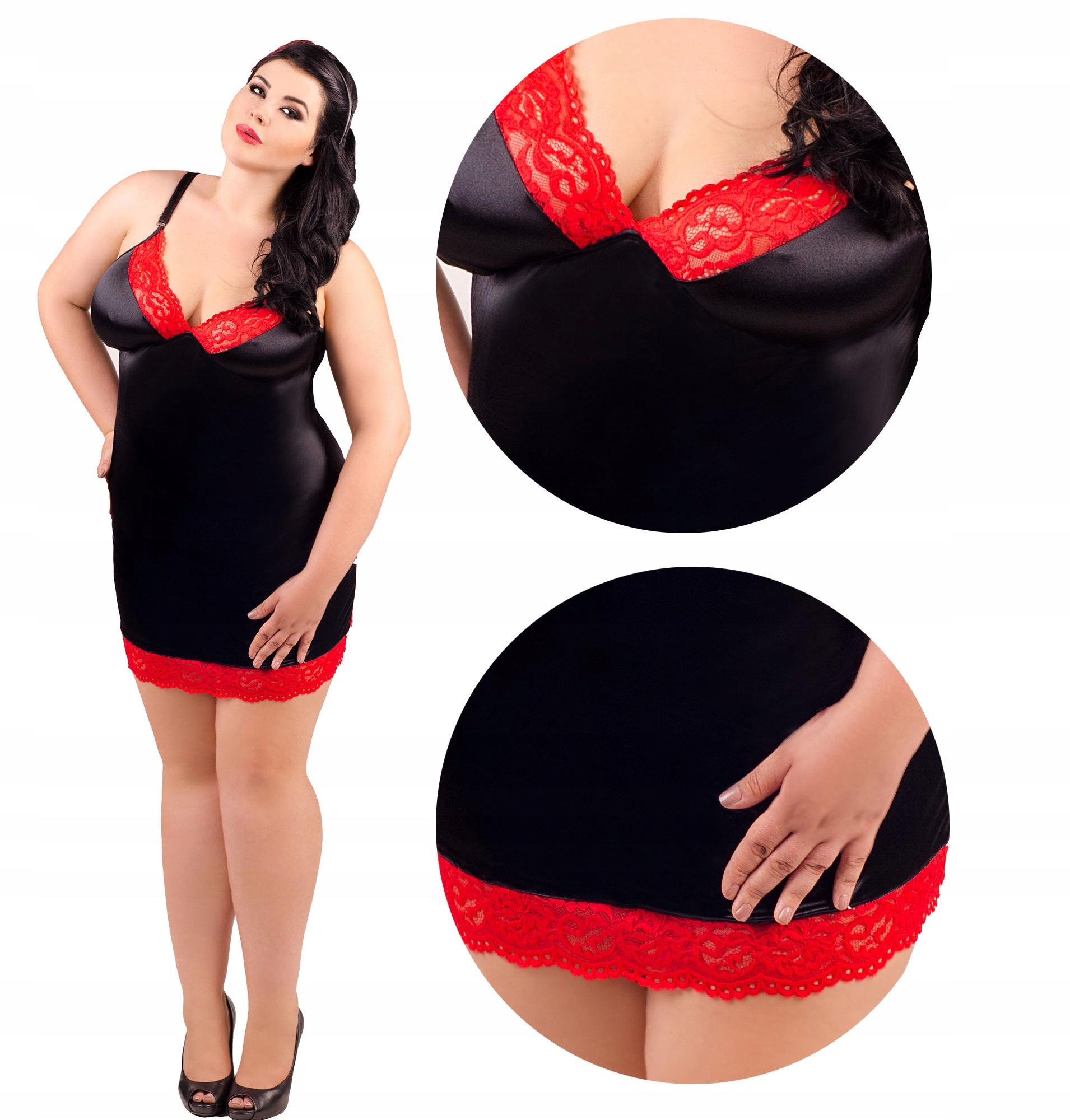 

Sexy koszulka Duże Rozmiary Duża Czarna 54 56