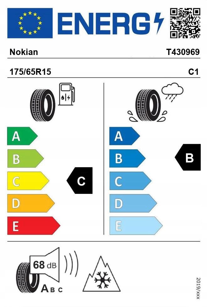 1x NOKIAN WR SNOWPROOF 175/65R15 84 T Liczba opon w ofercie 1 szt.
