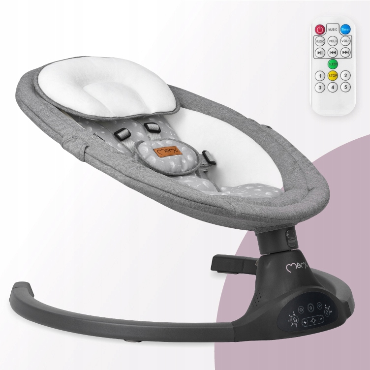 OUTLET MoMi KENANI - LEŻACZEK BUJACZEK ELEKTRYCZNY BLUETOOTH PILOT - ciemny Model KENANI