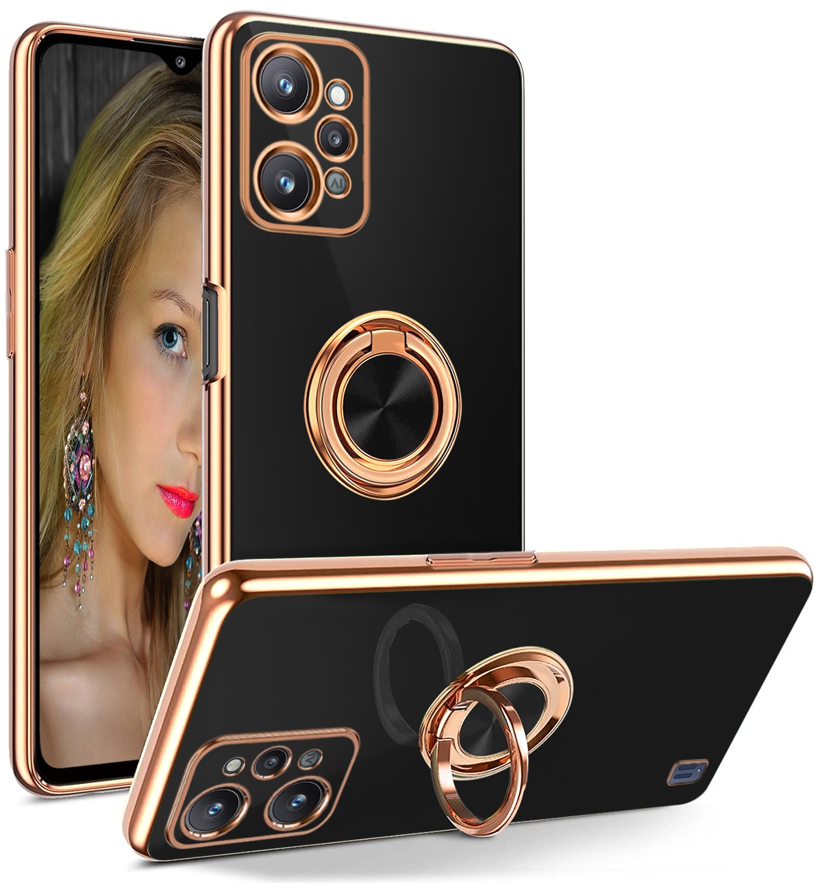 

Etui do Realme C31 Silicone Ring Case Szkło 9H