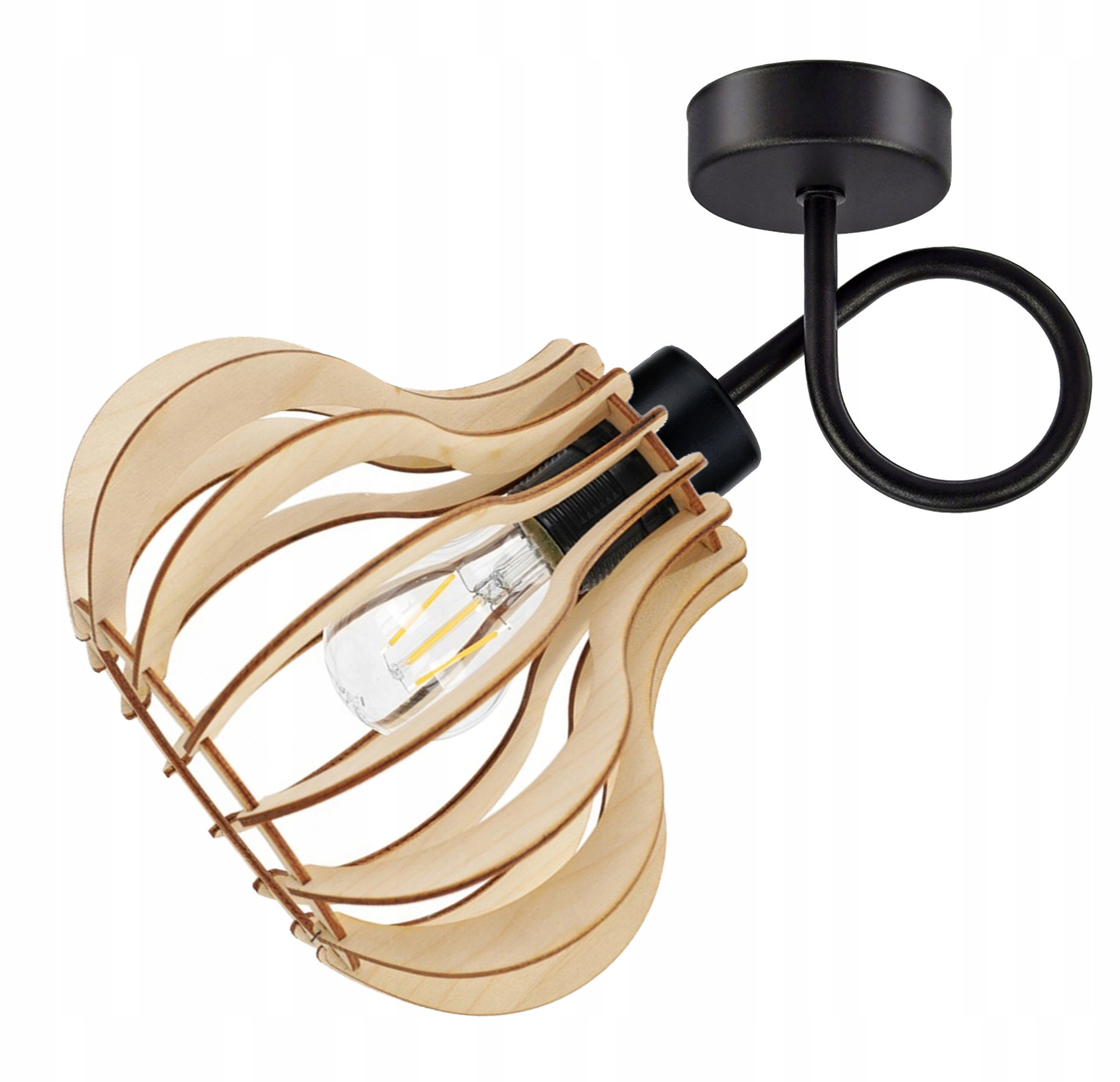 

Lampa kinkiet żyrandol na 1x E27 stały Loft Drewno