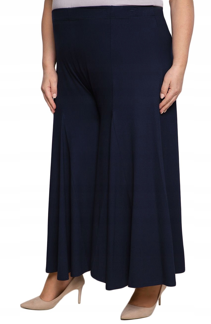 Tmavě modré pletené sukně a kalhoty plus size velikost 52/54