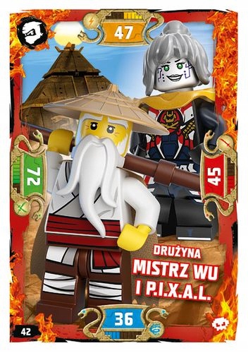 Karta Lego Ninjago S5 Mistrz Wu i P.i.x.a.l. 42
