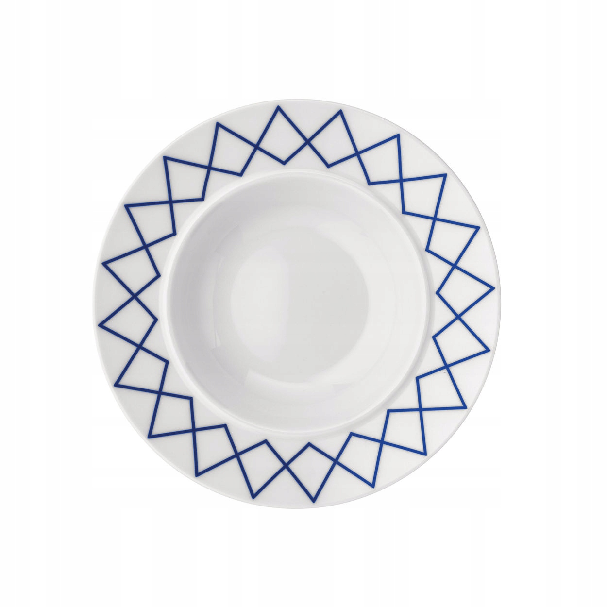 Alessi La Bella Tavola Tanier na polievku 23 cm 4 Ks Biely Zdobený
