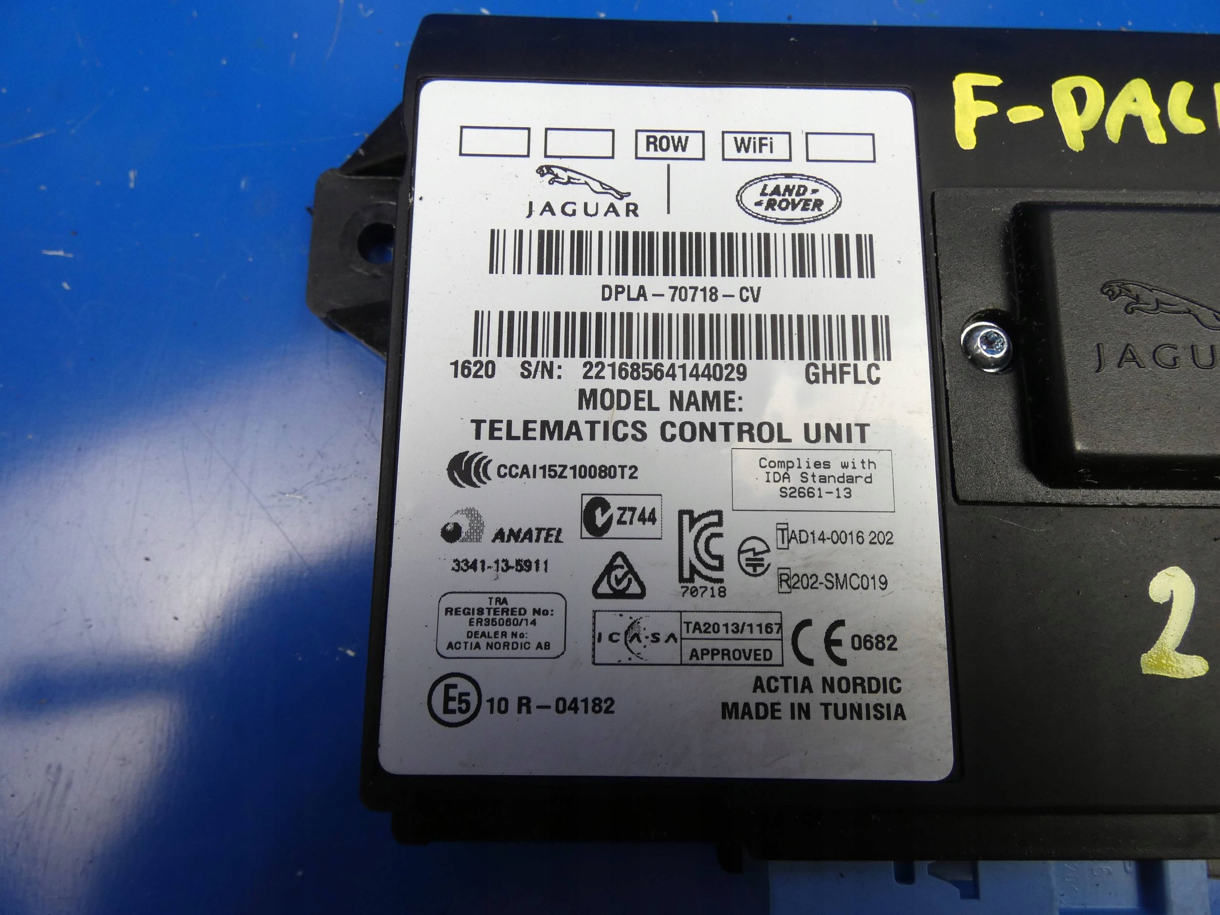 JAGUAR F-PACE X761 XE X760 XF X260 module control unit BLUETOOTH