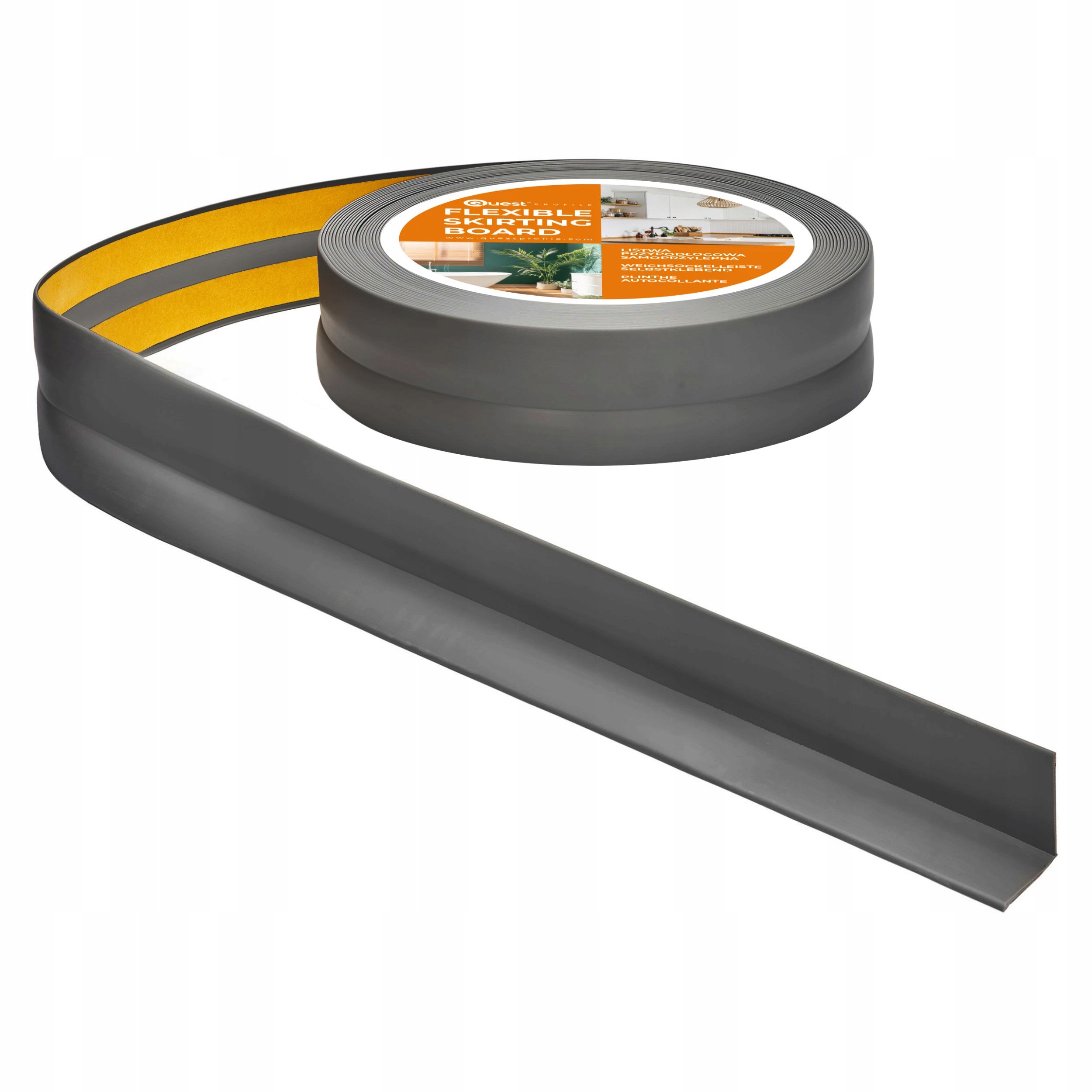 Dokončovací lišta samolepicí grafit Pvc 15/15 20m