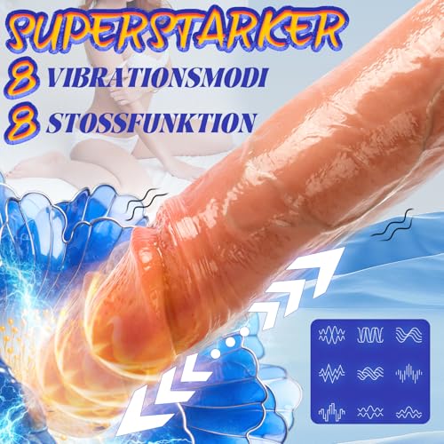 GROß Wibrator Dildo XXL 25cm Dla Kobiet i Mężczyzn z Funkcją Teleskopową — miniatura 5