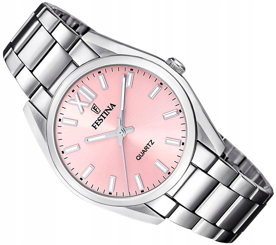 Elegantní Dámské Hodinky Festina F20622/2 Módní S Růžovým Ciferníkem Krabička 37mm
