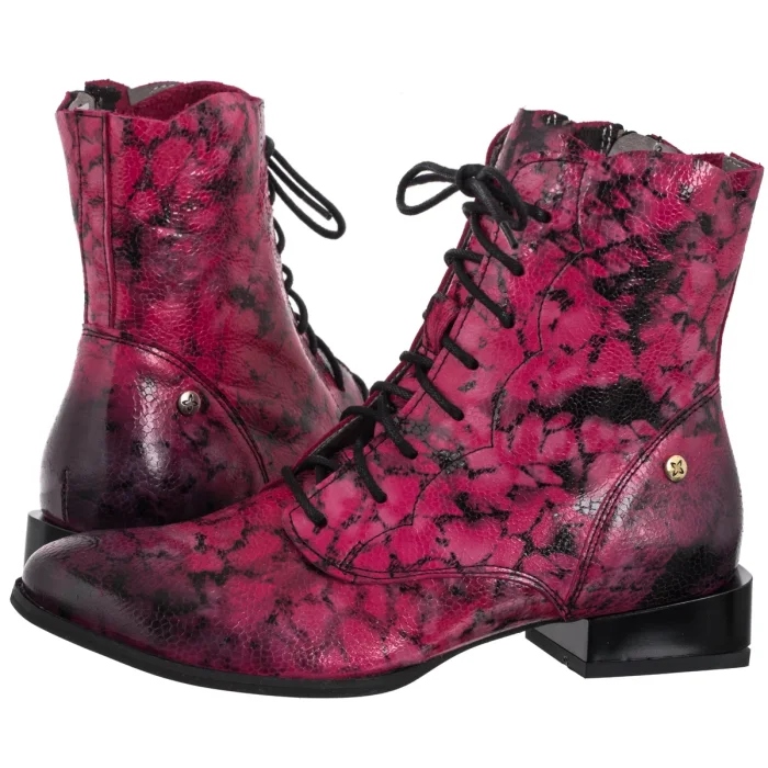 Kožené dámské boty Maciejka Růžové 06391-23/00-1 Pink