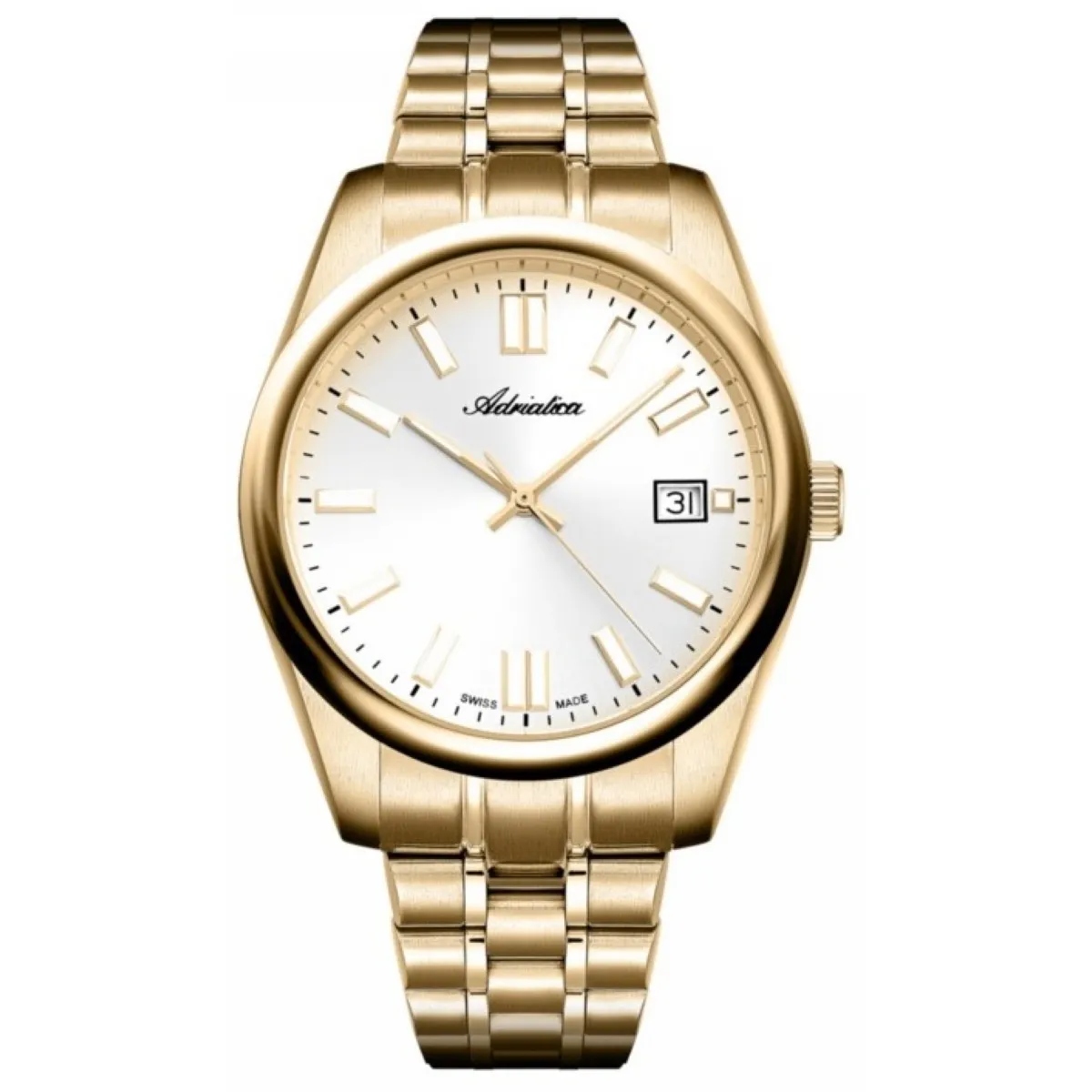 Adriatica Pánské Hodinky na zlatém náramku s datumovkou A1298.1113Q