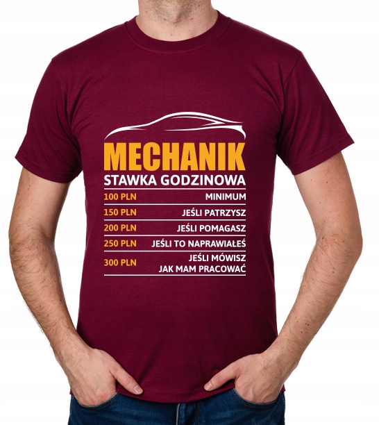 

koszulka Mechanik stawka godzinowa prezent