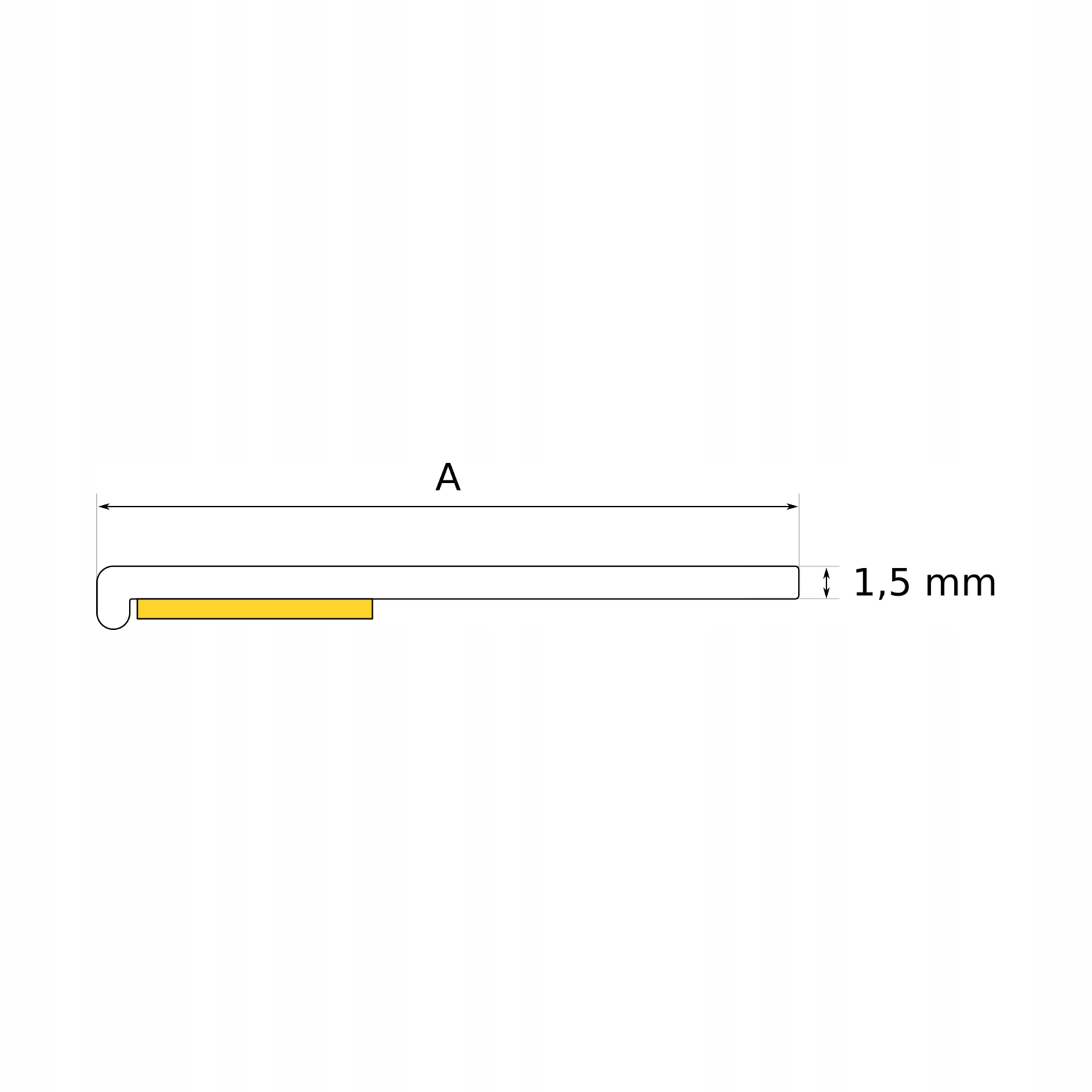 Listwa Maskująca do Okien Płaskownik 40mm PCV 50mb Kod producenta HUBFAL_LMS1,5.40.50
